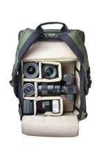 Vanguard Veo Select 45M GR verde configurazione dello zaino e della valigia per telecamere mobili