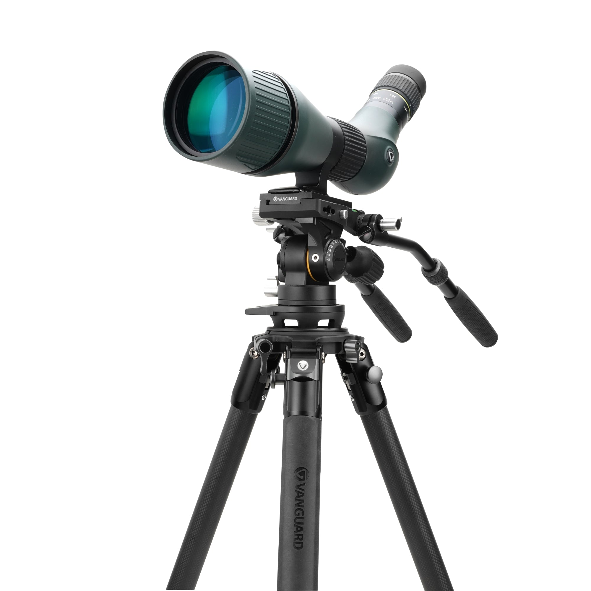 Vanguard Alta Pro 3VLT 235AV12 - Treppiede Da Viaggio In Alluminio, Base Livellante E Testa Video VEO PV-12