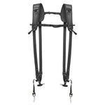Vista completa dell'imbracatura doppia Vanguard PRO 2N1 Strap, nera, versione allungata