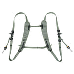 Vista dell'imbracatura doppia Vanguard Pro 2N1 Strap, con strap frontali