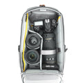 Veo City B37 GY Zaino fotografico grigio per mirrorless e obiettivi, con teleobiettivo