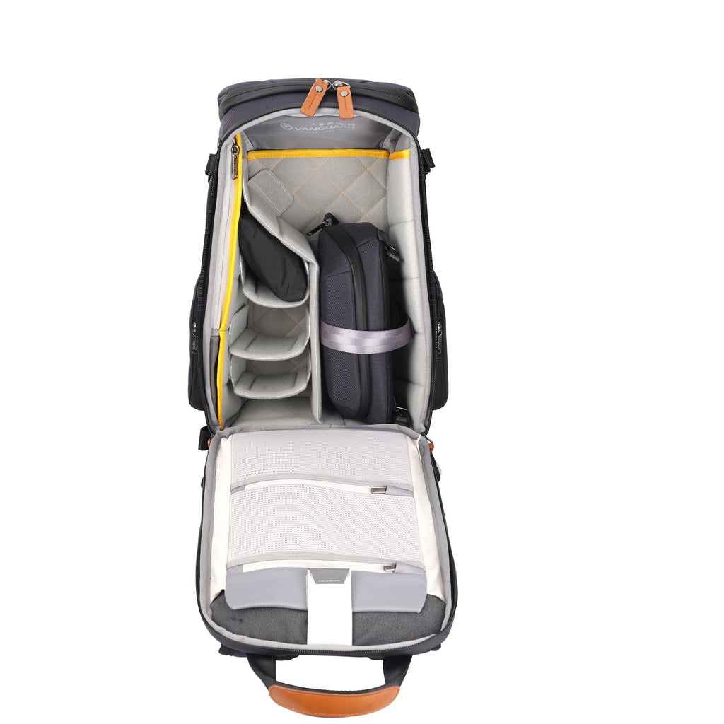 Veo City B37 NV Zaino fotografico blu navy per mirrorless e obiettivi, con accesso posteriore
