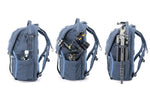 Treppiede e stabilizzatore nella borsa fotografica blu Vanguard Veo Range 48NV