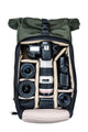 Veo Select 43RB GR zaino fotografico roll-top con attrezzatura fotografica