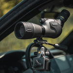 Testa sferica per regolare telescopi, macchine fotografiche, videocamere, sul finestrino dell'auto