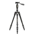 Veo 3T 204ABP Treppiede professionale compatto in alluminio per kit mirrorless, testa a sfera e una piastra rapida Arca con connettore per smartphone con telecomando bluetooth.