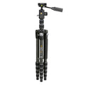 Veo 3T 265HCBP Treppiede in carbonio per fotografia e video con altezza extra 170cm. Ha 5 sezioni con chiusure ottimizzate per una maggiore stabilità. Pieghevole