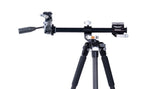 Treppiede in carbonio con testa a 3 vie e colonna centrale multi-angolo orizzontale con adattatore