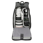 Veo Adaptor R48 BK zaino da fotografo di colore nero con scomparti per obiettivi fotografici.