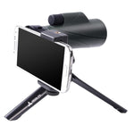 Monoculare Veo HD2 10X49 con adattatore per smartphone in posizione orizzontale