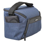 Vesta Aspire 25NV - Grande borsa a tracolla compatta blu, con tasca laterale