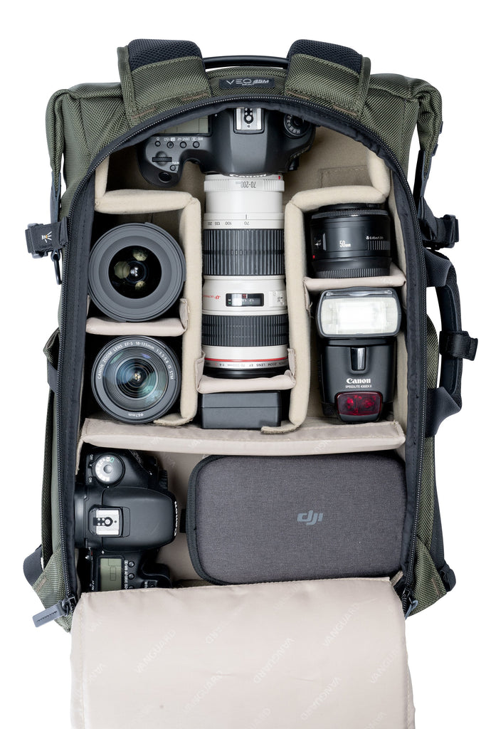 Vanguard Veo Select 41GR verde zaino e borsa configurazione totale della fotocamera